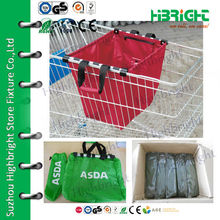 resuable waterproof 210D oxford trolley shopping bag for supermarket